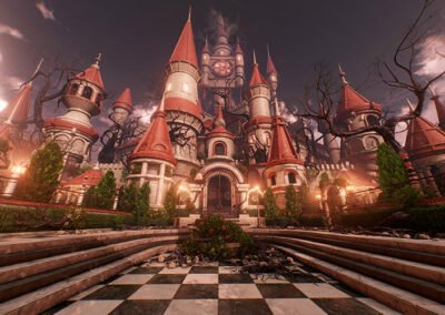 chateau de l'escape game en réalité virtuelle sur le mode d'alice au pays des merveilles